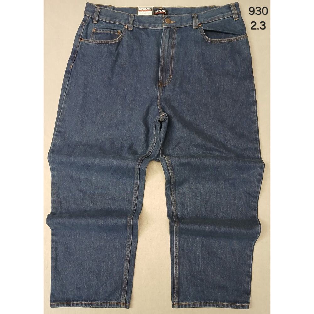 Kirkland (42x30) Men's Straight Leg Blue Denim Jeans